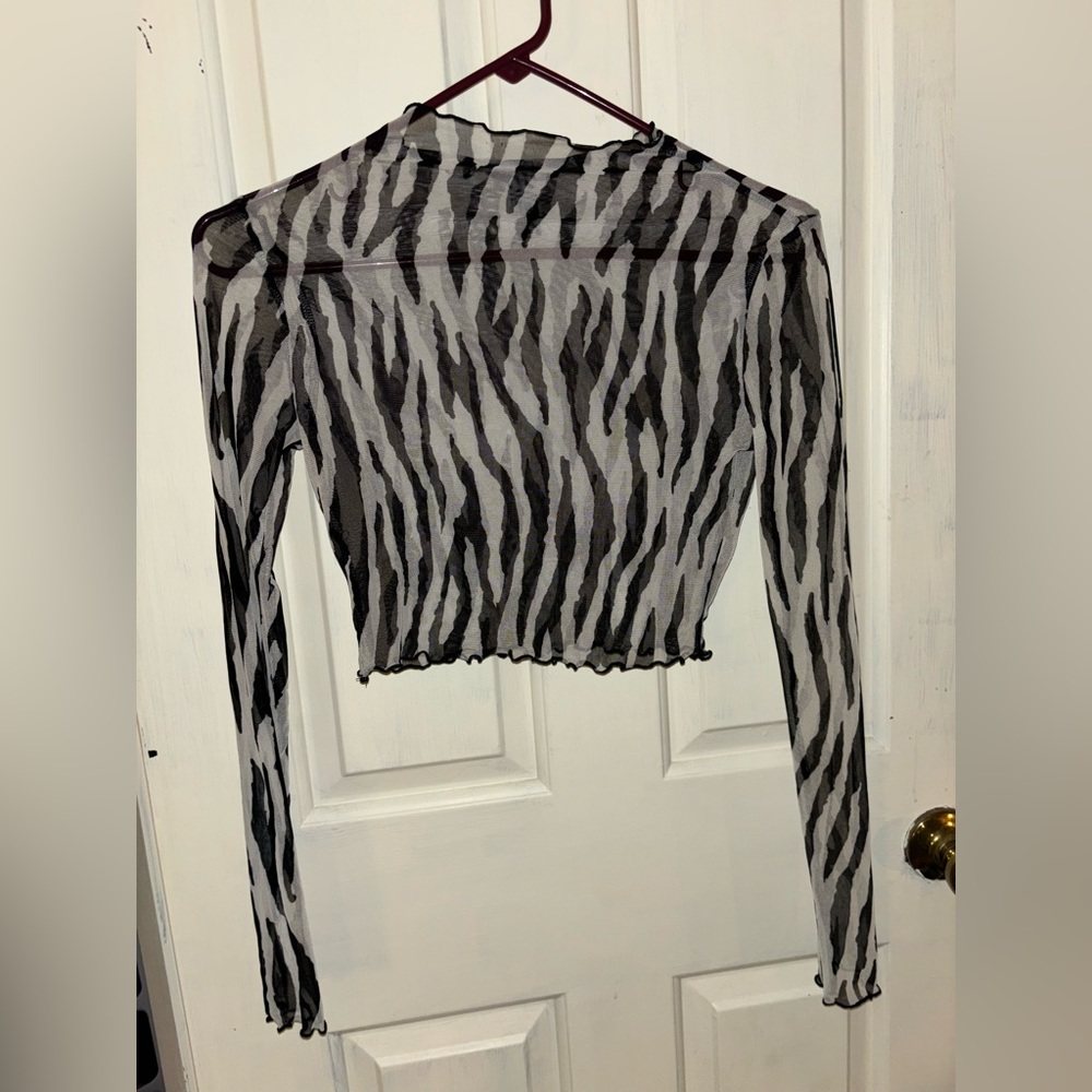 Mesh Zebra Top